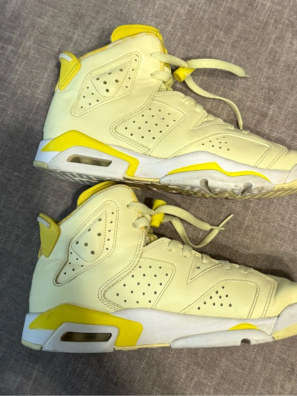 Jordan Kids' Yellow and Cream High-Top Sneakers